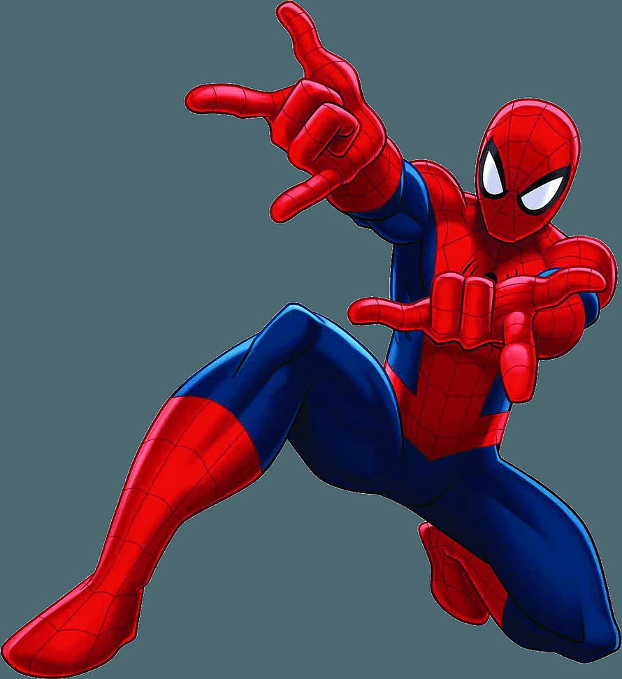 Spider-Man Dynamic Action Pose Illustration in Classic Red and Blue Suit, Spiderman PNG Transparent, cartoon spiderman background HD phone wallpaper