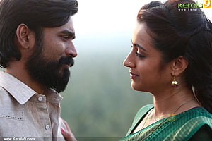 Dhanush and Actress in Romantic Profile Shot from Kodi Tamil Film HD wallpaper
