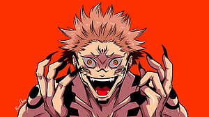 Ryomen Sukuna Jujutsu Kaisen Anime Character Illustration HD wallpaper