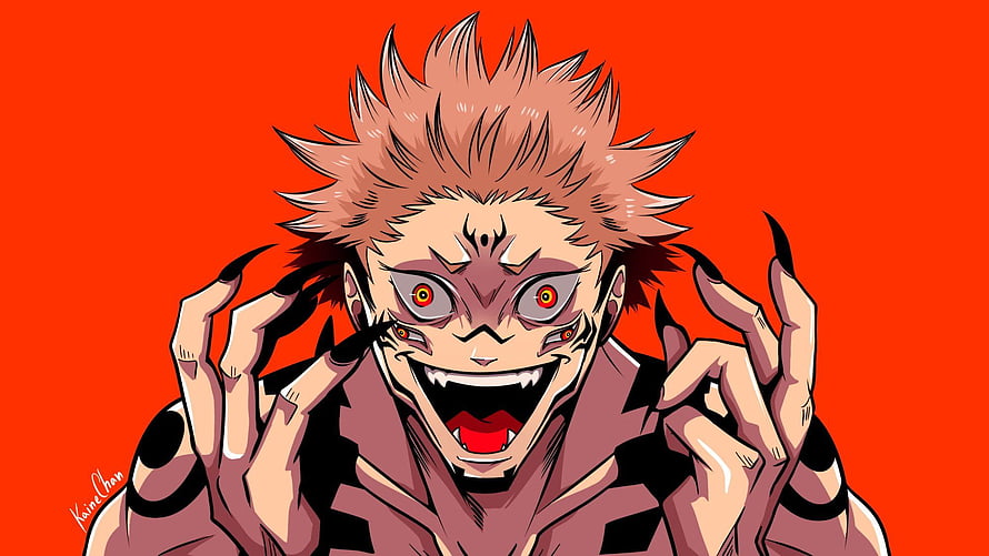 Ryomen Sukuna Jujutsu Kaisen Anime Character Illustration HD wallpaper