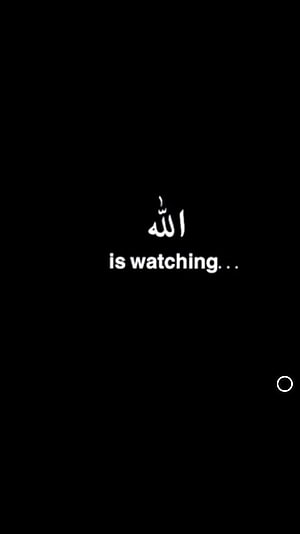 Minimalist Islamic Reminder Wallpaper with Arabic Calligraphy on Black Background HD phone wallpaper