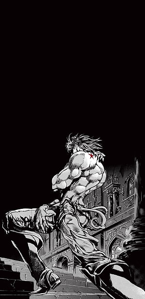 Guts from Berserk manga running up stairs in black and white illustration, Posting a a day until stone ocean is animated day 255: shadow DIO : JoJo, #shadow dio HD phone wallpaper