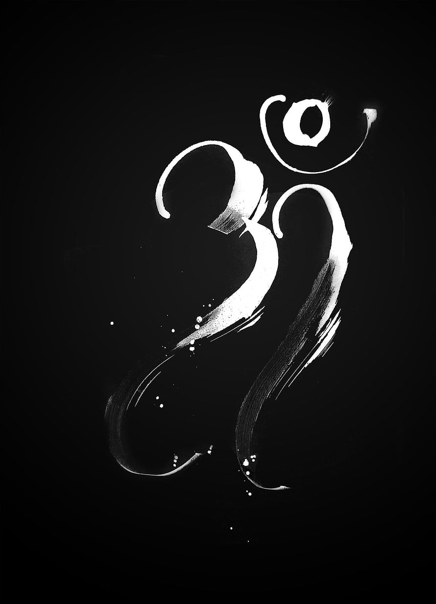 Mahakal Aghori Calligraphy Art on Black Background HD phone wallpaper