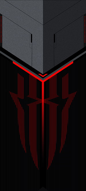 Nubia Red Magic 6s Pro Gaming Phone Abstract Geometric Red and Black Design HD phone wallpaper