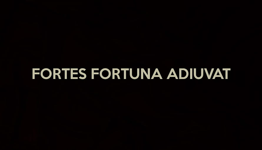 Latin Proverb Fortes Fortuna Adiuvat on Black Background HD wallpaper