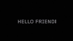 Mr Robot Hello Friend Pixel Text on Black Background HD wallpaper