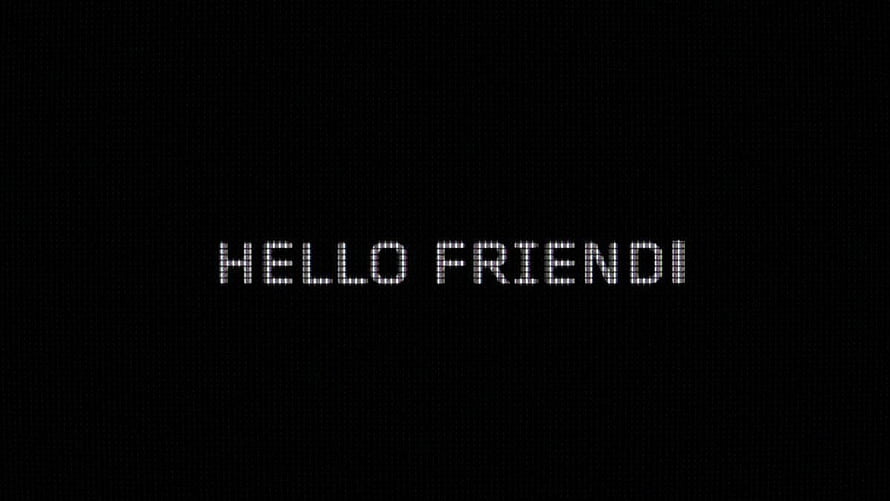 Mr Robot Hello Friend Pixel Text on Black Background HD wallpaper