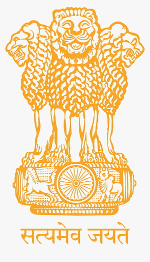 National Emblem of India featuring four lions and the Ashoka Chakra with Satyameva Jayate motto HD phone wallpaper