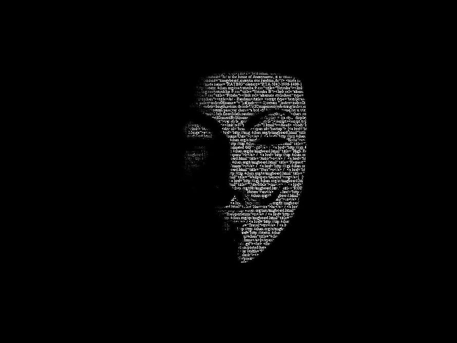 Minimalist Programmer Silhouette Formed by White Code on Black Background HD wallpaper