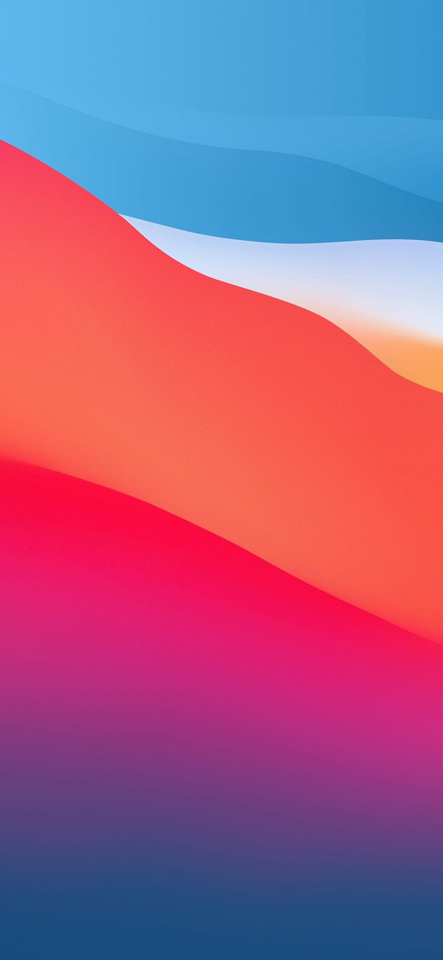 Vibrant Abstract Gradient Waves in Blue, Coral, and Magenta for Minimalist Desktop HD phone wallpaper
