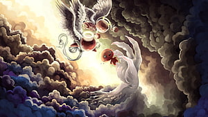 The Binding of Isaac Repentance: Angelic Hand Reaching Through Dramatic Clouds HD wallpaper
