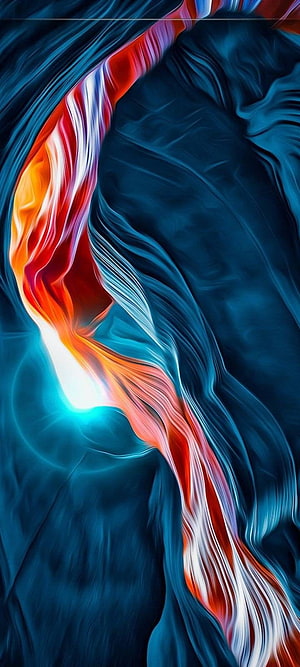 Abstract Fluid Art Wallpaper With Flowing Blue And Red Silk Textures HD phone wallpaper