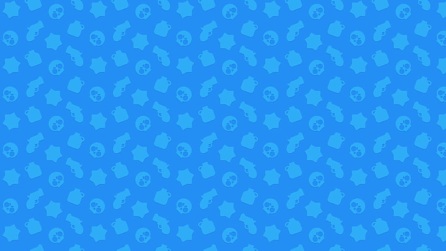 Brawl Stars Blue Tileable Pattern with Skulls Guns and Badges HD wallpaper