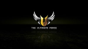 Asus TUF Gaming Logo with Metallic Wings and Gold Shield on Dark Background HD wallpaper