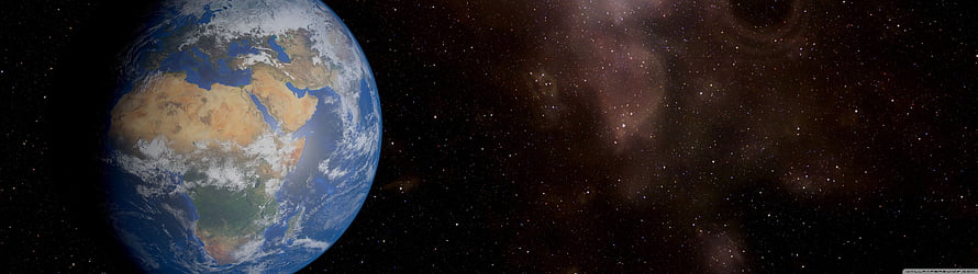 Planet Earth Viewed From Space With Starry Background And Cosmic Nebula HD wallpaper