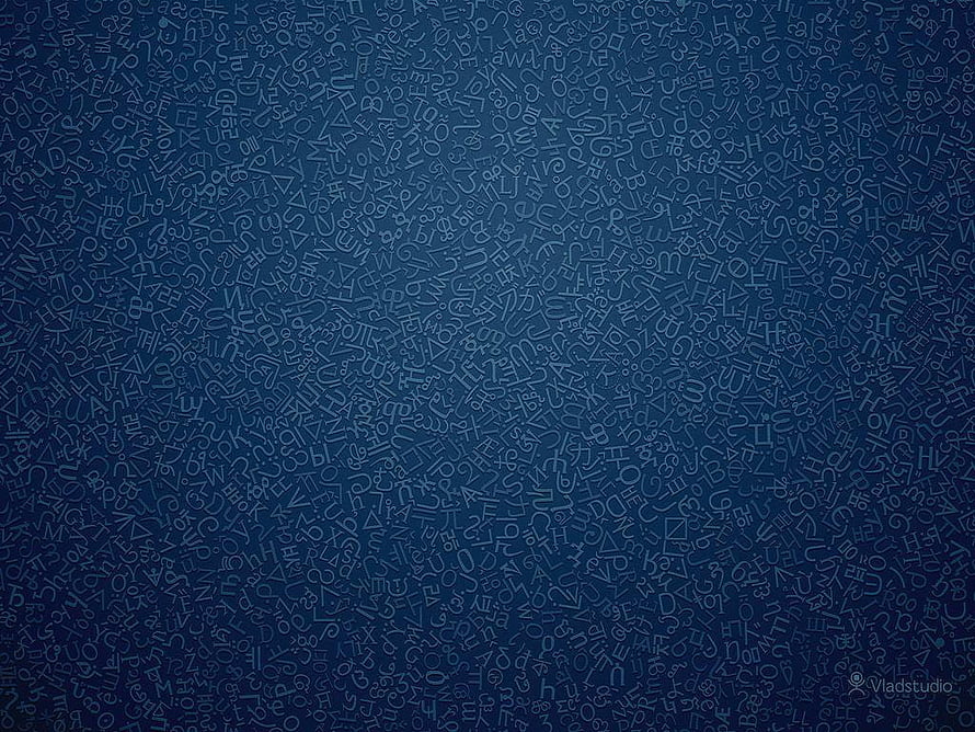 Dark Blue Abstract Background With Scattered Letters And Numbers Pattern HD wallpaper