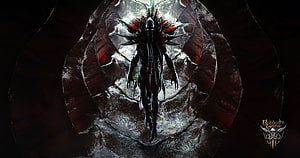 Baldur's Gate 3 Monstrous Demon Lord Emerging From Dark Portal HD wallpaper