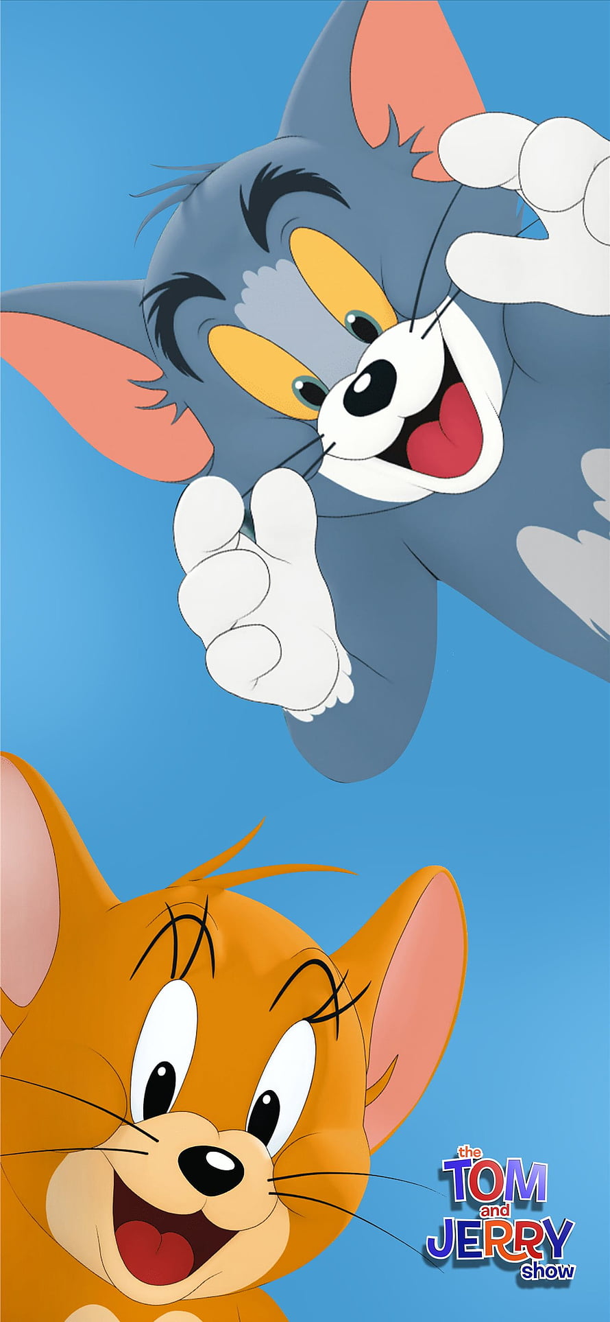 Tom and Jerry Show Vertical Wallpaper Featuring Happy Cat and Mouse HD phone wallpaper