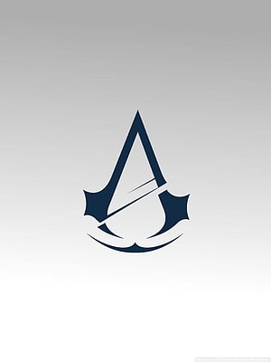 Assassin's Creed Unity Emblem on Minimalist Gradient Background HD phone wallpaper