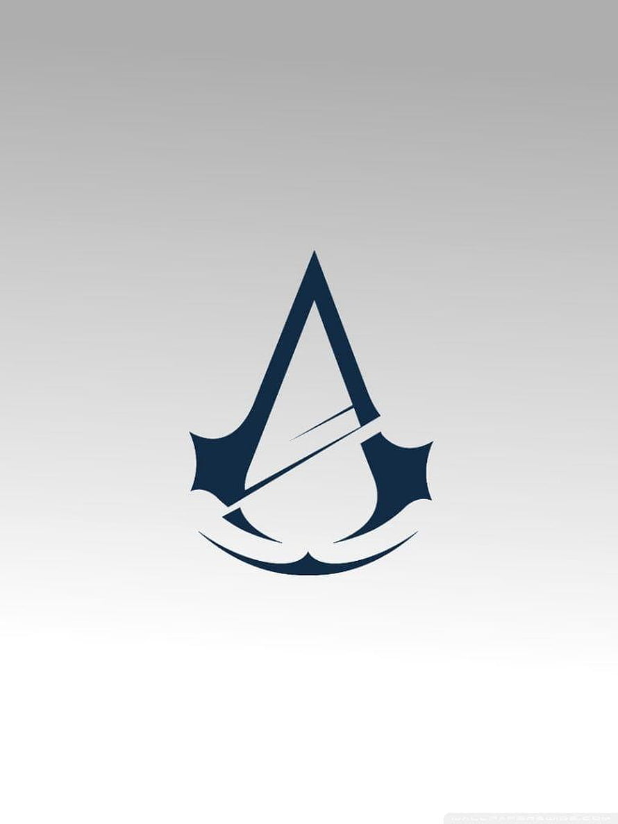 Assassin's Creed Unity Emblem on Minimalist Gradient Background HD phone wallpaper