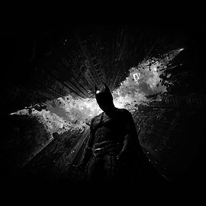 Batman Silhouette Standing in a Dark Urban Canyon with Dramatic Light Burst, Best movies & tv iPad, batman aesthetic HD phone wallpaper