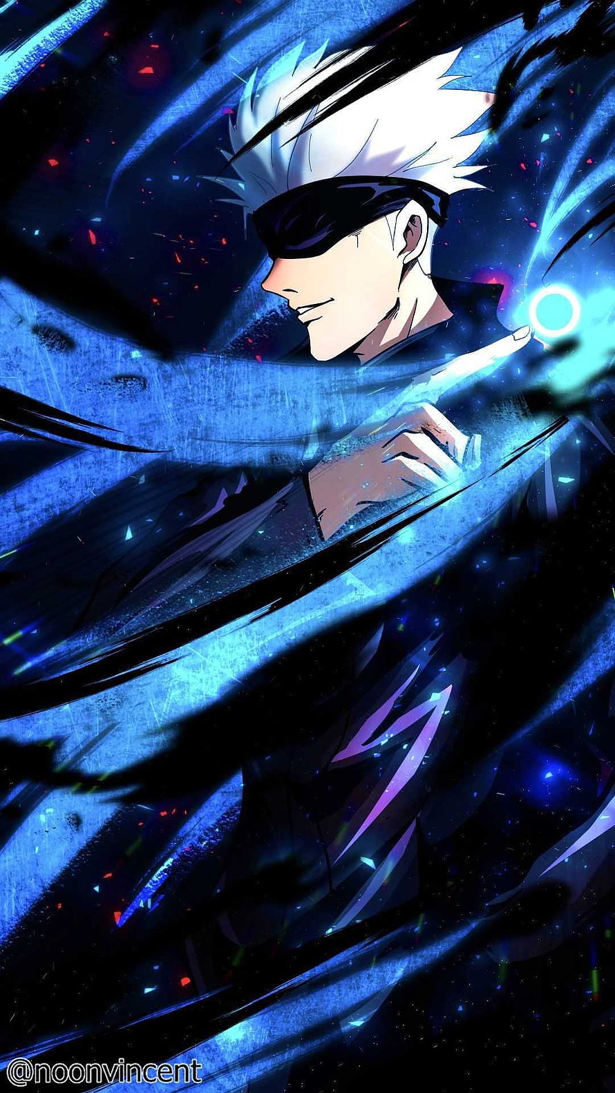 Gojo Satoru Jujutsu Kaisen Anime Wallpaper Blue Energy HD phone wallpaper