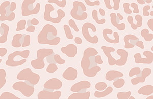 Soft Pink Leopard Print Pattern with Abstract Animal Spots on Cream Background HD wallpaper