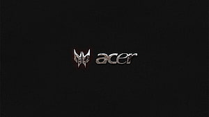 Acer Predator Gaming Logo on Black Leather Texture Background HD wallpaper