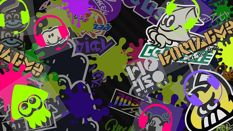 Splatoon 3 Splatfest Stickers and Logos Wallpaper HD wallpaper