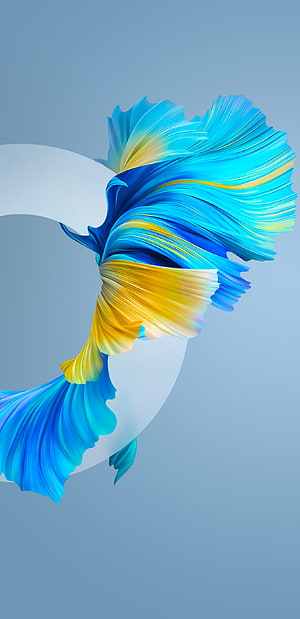 Huawei Mate 40 Pro Plus Abstract Blue and Gold 3D Ribbon Wallpaper HD phone wallpaper