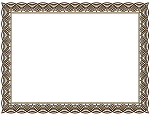 Elegant Brown Lace Border Frame Template for Certificates and Documents HD wallpaper