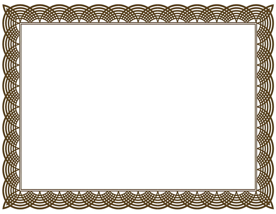 Elegant Brown Lace Border Frame Template for Certificates and Documents HD wallpaper