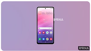 Samsung Galaxy A54 5G Smartphone Displaying Home Screen on Purple Gradient Background HD wallpaper