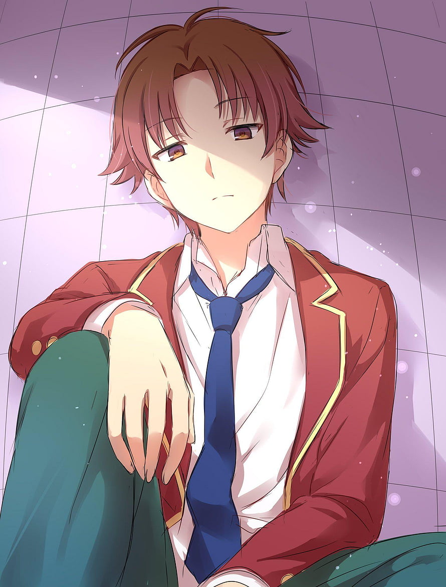 Ayanokouji Kiyotaka Anime Character in Red School Uniform HD phone wallpaper