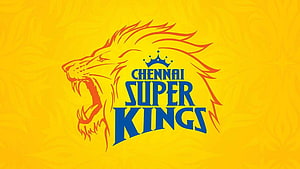 Chennai Super Kings Cricket Team Logo on Yellow Background HD wallpaper