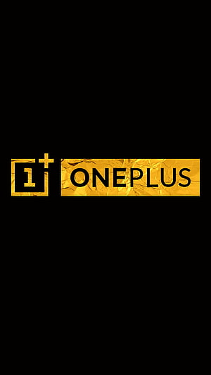 OnePlus Gold Foil Logo on Black AMOLED Background HD phone wallpaper
