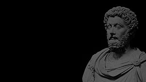 Ancient Roman Emperor Bust Sculpture on Black Background, of Marcus Aurelius [1920x1080] : Stoicism, #stoicism HD wallpaper