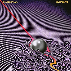 Tame Impala Currents Album Cover Art with Abstract Wavy Lines and Metallic Sphere HD phone wallpaper