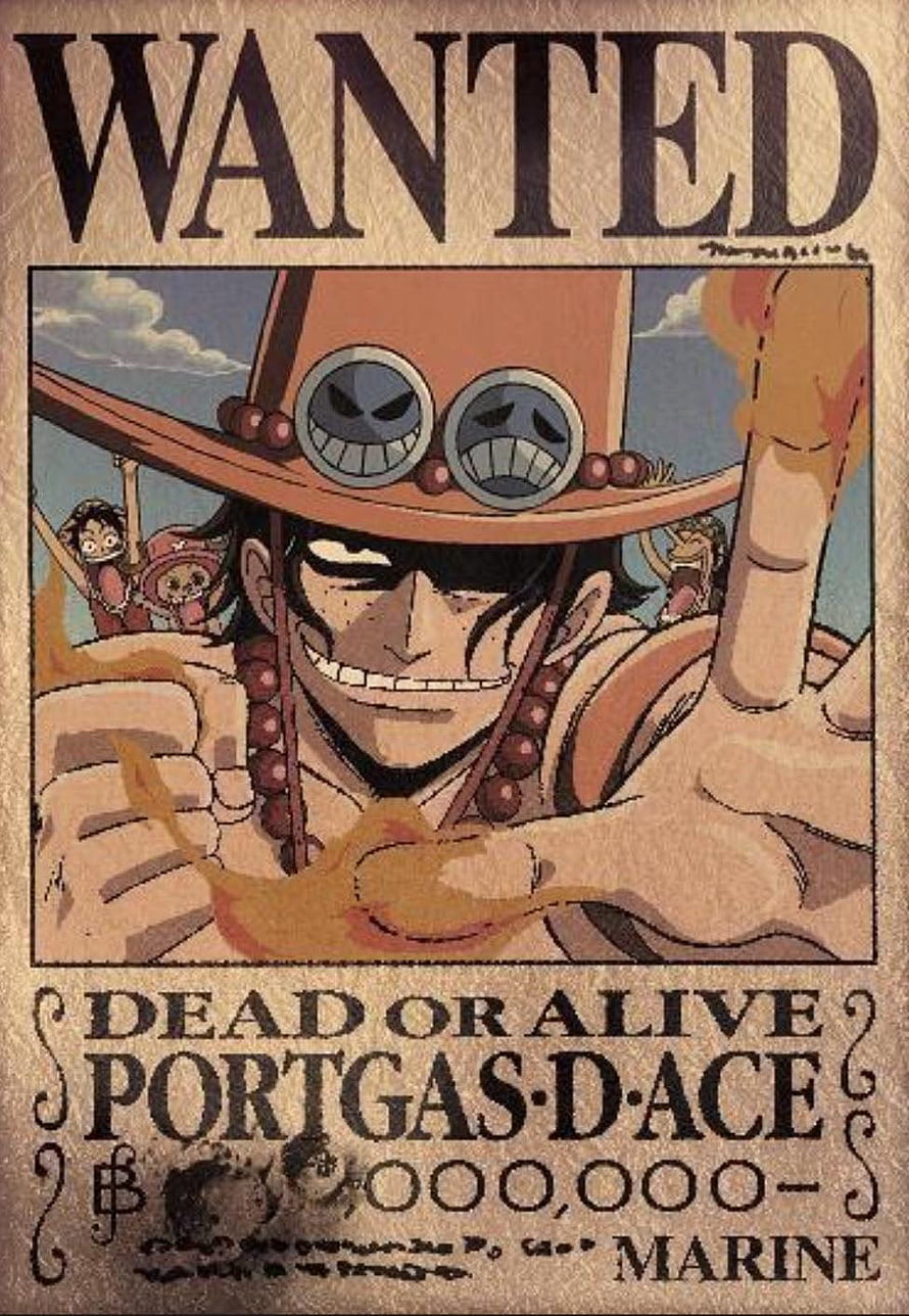 One Piece Portgas D Ace Wanted Poster with Straw Hat Crew and Marine Bounty HD phone wallpaper