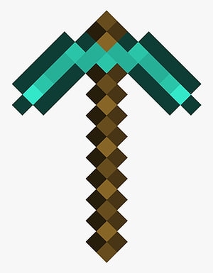 Minecraft Diamond Pickaxe Pixel Art Icon on Light Background HD phone wallpaper