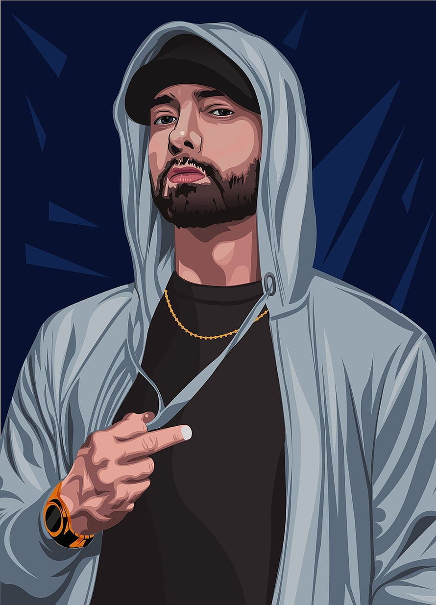 Stylized Digital Illustration of a Bearded Man in a Grey Hoodie and Black Cap, Cartoon DP Boy For Whatsapp, dp boys HD phone wallpaper