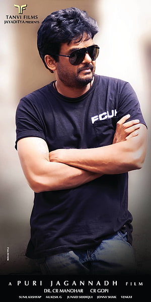 Rogue Movie Poster Featuring Puri Jagannadh in Sunglasses and Black T-Shirt HD phone wallpaper