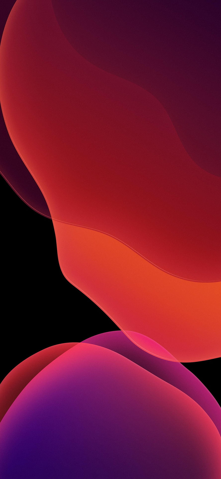 Abstract Red and Purple Gradient Waves on Black Background HD phone wallpaper