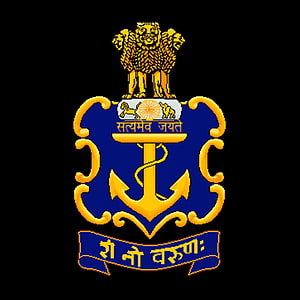 Indian Navy Emblem with Lion Capital and Anchor on Black Background HD phone wallpaper