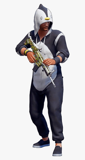 John Wick in Penguin Onesie Holding Christmas Lights Wrapped Rifle HD phone wallpaper
