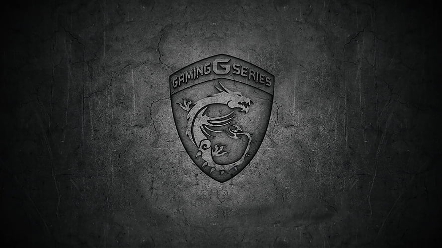 MSI Gaming G Series Dragon Shield Logo on Dark Grunge Concrete Texture Background HD wallpaper