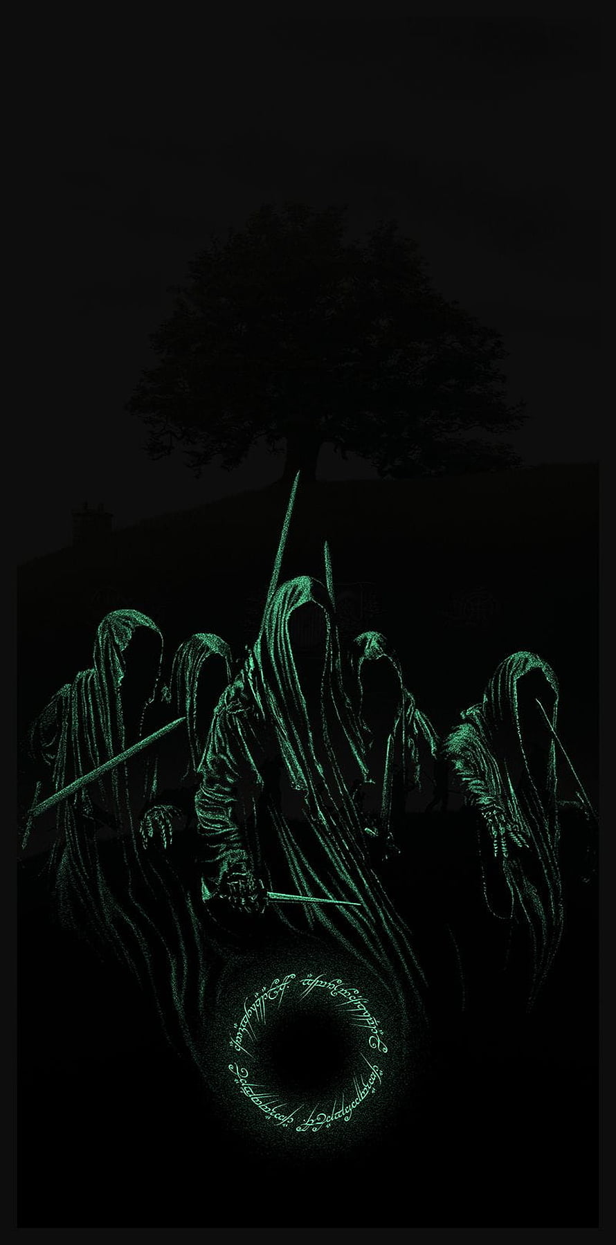Lord of the Rings Fellowship of the Ring Minimalist Dark Fantasy Poster Art HD phone wallpaper