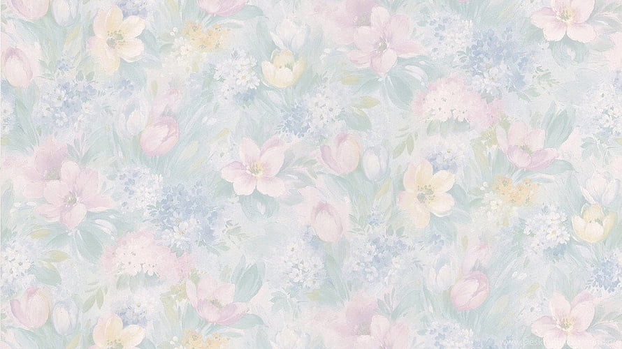 Soft Pastel Watercolor Floral Pattern with Delicate Spring Blooms and Dreamy Aesthetic HD wallpaper