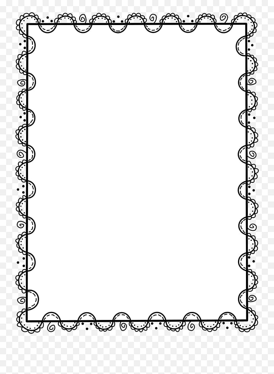Black and White Lace Border Frame for Coloring Pages and Crafts HD phone wallpaper