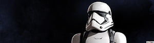 First Order Stormtrooper Helmet Close-Up on Dark Background HD wallpaper